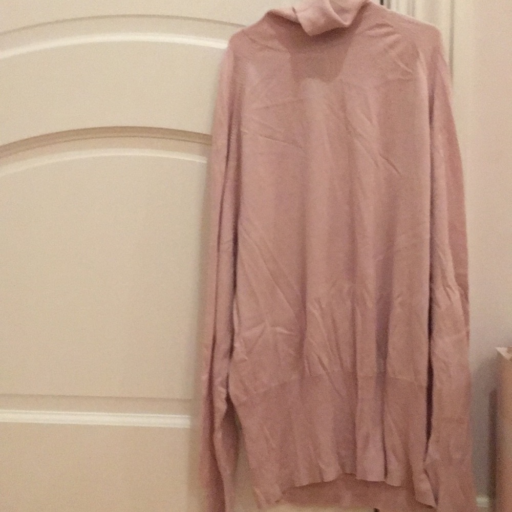 Pink long sleeve bcbg turtleneck
